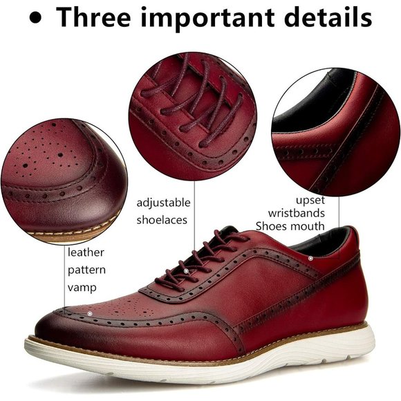 Men\'s Red Oxford Dress Lightweight lace-up Fashion Shoes main image 6